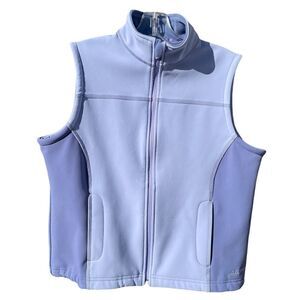 L.L. Bean Soft Shell Vest Purple Full Zip Fleece Line Sleeveless Jacket Womens S